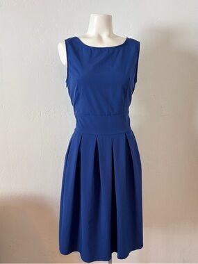 FINAL! Classic Sleeveless Midi Dress in Royal Cobalt Blue